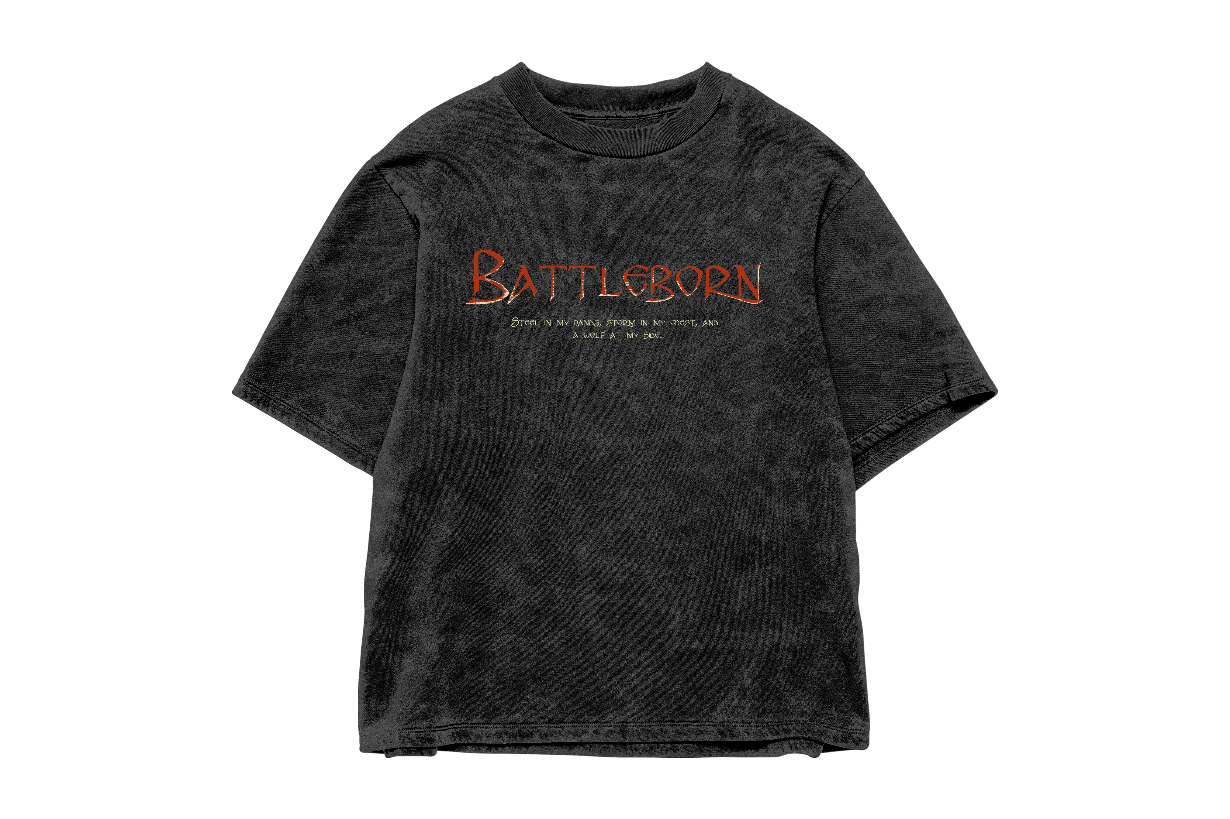 BATTLEBORN FADED BLACK OVERSIZED T-SHIRT